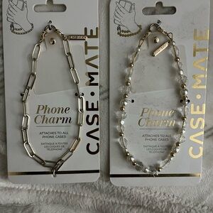 Case-Mate Gold and Pearl Phone Charms Set